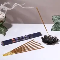 Благовония HEM "Flora Masala Myrrh. Мирра", 8 палочек в упаковке, четырёхгранник Благовония HEM "Flora Masala Myrrh. Мирра", 8 палочек в упаковке, четырёхгранник