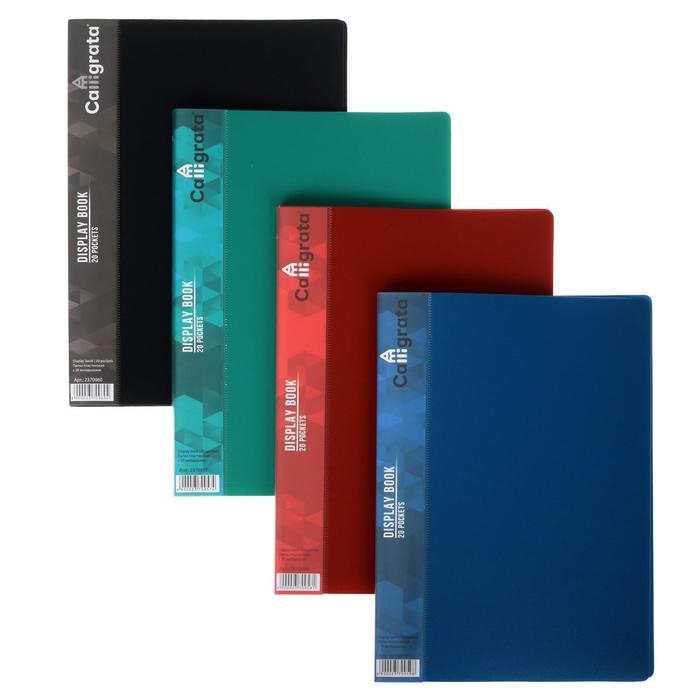 Набор папок А5, 20 вкладышей, Calligrata, карман на корешке, микс, 4 штуки Набор папок А5, 20 вкладышей, Calligrata, карман на корешке, микс, 4 штуки