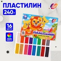Пластилин &laquo;Луч. ZOO&raquo;, 16 цветов, 240 г