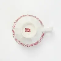 Чайная пара &laquo;Розовый сад&raquo;: кружка 280 мл, блюдце d=16 см, ручная работа