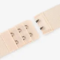 Застёжка для бюстгальтера, удлинитель, 3 ряда 2 крючка, 3.2&times;10.5 см, 5 шт., бежевая
