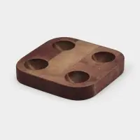 Подставка для яиц и кекса Adelica, 4 отделения, 13&times;13&times;1.8 см, дерево массив берёзы