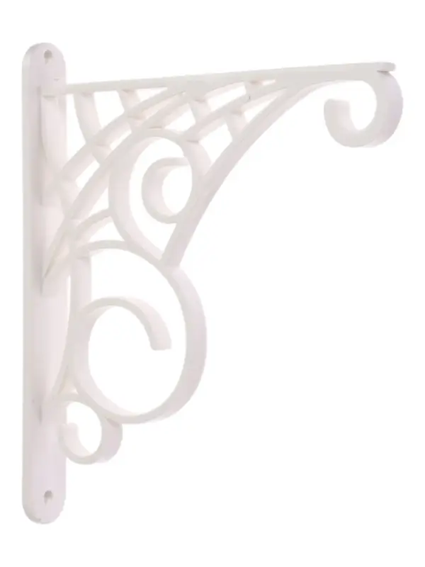 Кронштейн для подвесных кашпо нагрузка до 12 кг, пластик белый