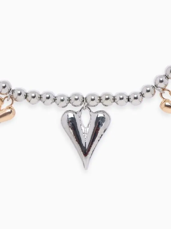 Колье "Сердце" минимализм, цветной