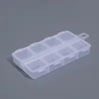 Органайзер для хранения мелочей, с подвесом, 11×6.3×1.5 см, 8 ячеек, прозрачный