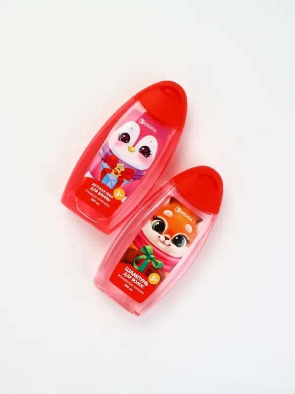 Подарочный набор детский &laquo;Самой лучшей девочке&raquo;, пена для ванны и шампунь для волос, 2&times;250 мл, Чистое счастье