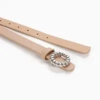 Ремень женский, 2.3&times;105 см, металлическая пряжка, бежевый