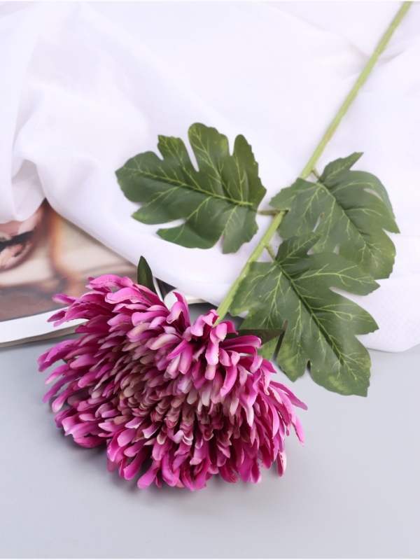 Цветы искусственные "Хризантема леди элит" 67х16 см, сиреневый