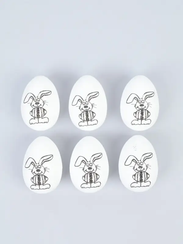 Набор для творчества "Пасхальный кролик" под роспись, набор 6 шт, пенопласт