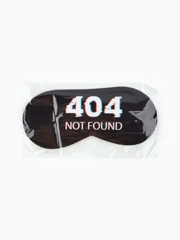 Маска для сна Not found, 19.3&times;9.5 см, чёрная