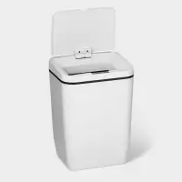 Ведро для мусора сенсорное Доляна, 12 л, белое
