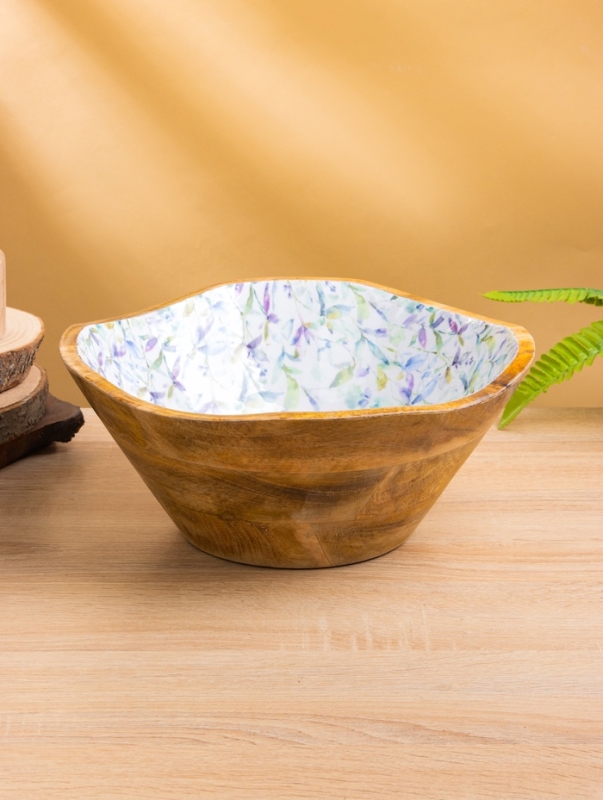 Салатник "Оттенки сирени" дерево манго 29х29х11 см