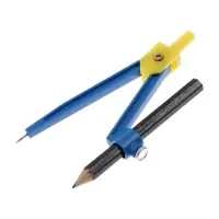 Циркуль пластиковый Calligrata, 110 мм, с карандашом, универсальный держатель &laquo;козья ножка&raquo;, в ПВХ, МИКС