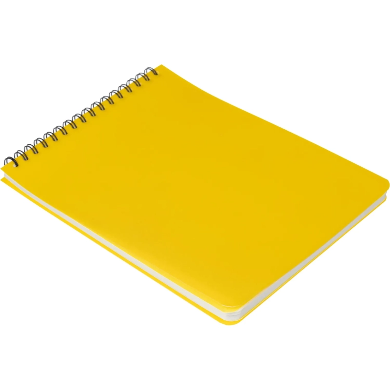 Блокнот А5,60л,кл,спир,пласт.обл,тонир.бл. Attache Bright colours Желтый