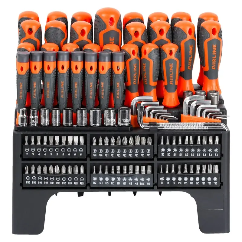 Набор отвёрток, бит и головок 125пр. в подставке (SL, PH, PZ, HEX, TORX, SQUARE)