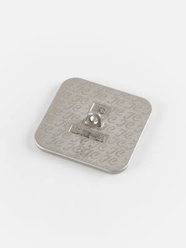 Пуговица на ножке &laquo;Квадраты&raquo;, 28&times;28 мм, цвет серебряный
