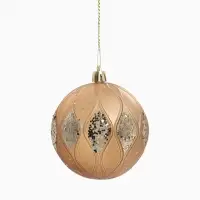 Ёлочные игрушки &laquo;Гэбриэл&raquo;, шары новогодние, d=8 см, 2 шт., блеск, коричневый