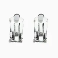 Клипсы для ушей QF &laquo;Грейс&raquo;, шарики, цвет чернёное серебро