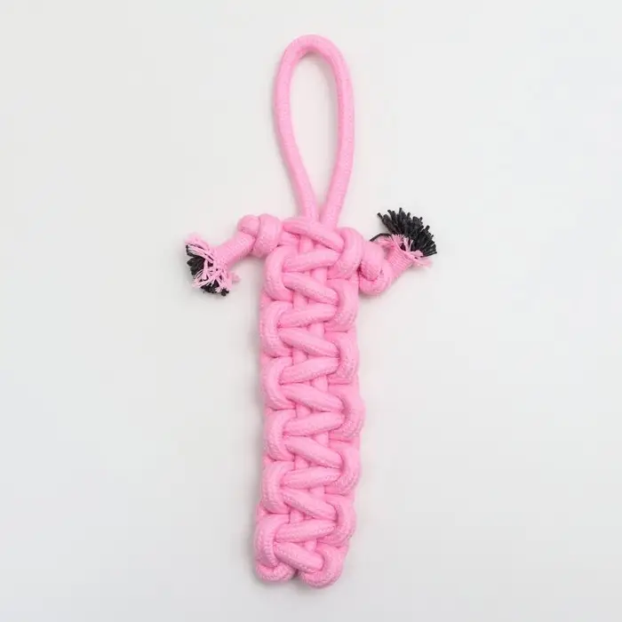 Игрушка канатная Игрушка канатная "Лапта", до 32 см, 90 г, розовая