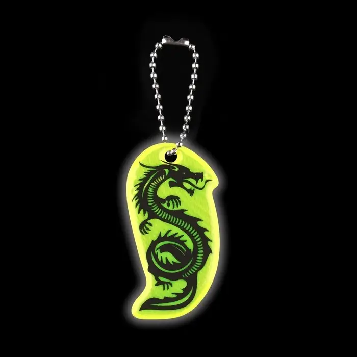 Светоотражающий элемент «Силуэт дракона», двусторонний, 5.8×3.1 см, МИКС