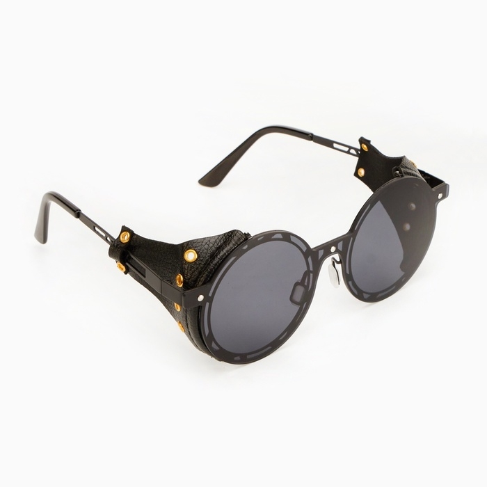 Очки солнцезащитные женские, uv 400, кожаные шторки, дужка 14.7 см, ширина 14.4 см, линза 7 х 5.5 см 9909 Очки солнцезащитные женские, uv 400, кожаные шторки, дужка 14.7 см, ширина 14.4 см, линза 7 х 5.5 см 9909