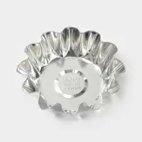 Форма для выпечки ромовой бабы, d=11.1 см, h=3.6 см, жесть, серебристая