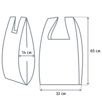 Пакет-майка Пакет Майка БИО с рисунком, 32x65x2x7 см, 23 мкм, 50 шт./уп