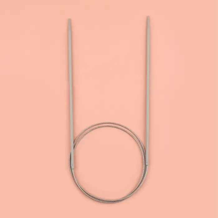 Спицы круговые, для вязания, с тефлоновым покрытием, с металлическим тросом, d=2.75 мм, 14/80 см Спицы круговые, для вязания, с тефлоновым покрытием, с металлическим тросом, d=2.75 мм, 14/80 см