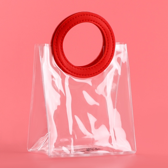 Пакет подарочный из ПВХ, красный, 17 х 15 х 8 см Пакет подарочный из ПВХ, красный, 17 х 15 х 8 см