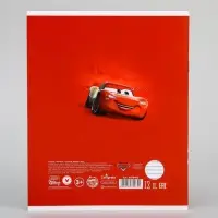 Тетрадь в линейку 12 листов, 5 видов МИКС, обложка мелованный картон, &laquo;Тачки&raquo;