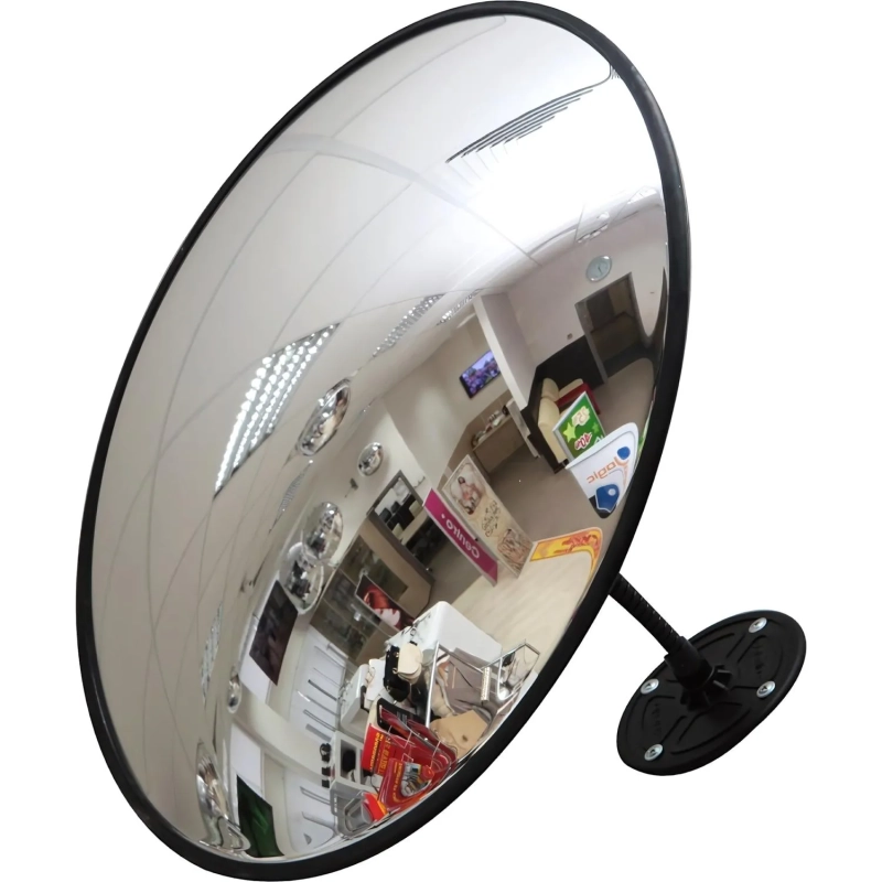 Зеркало круглое противокражное обзорное 430 мм с черным квитомвнутреннее