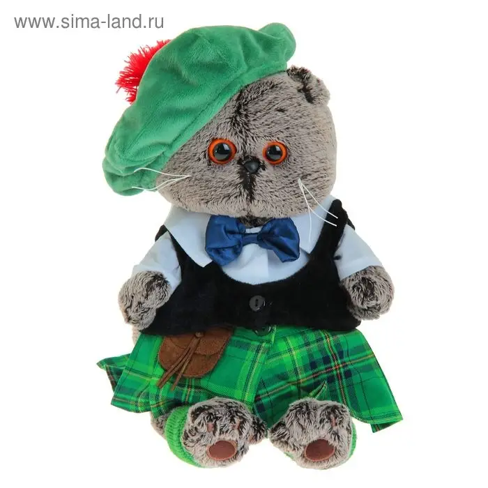 Мягкая игрушка Мягкая игрушка "Басик в шотландском костюме"
