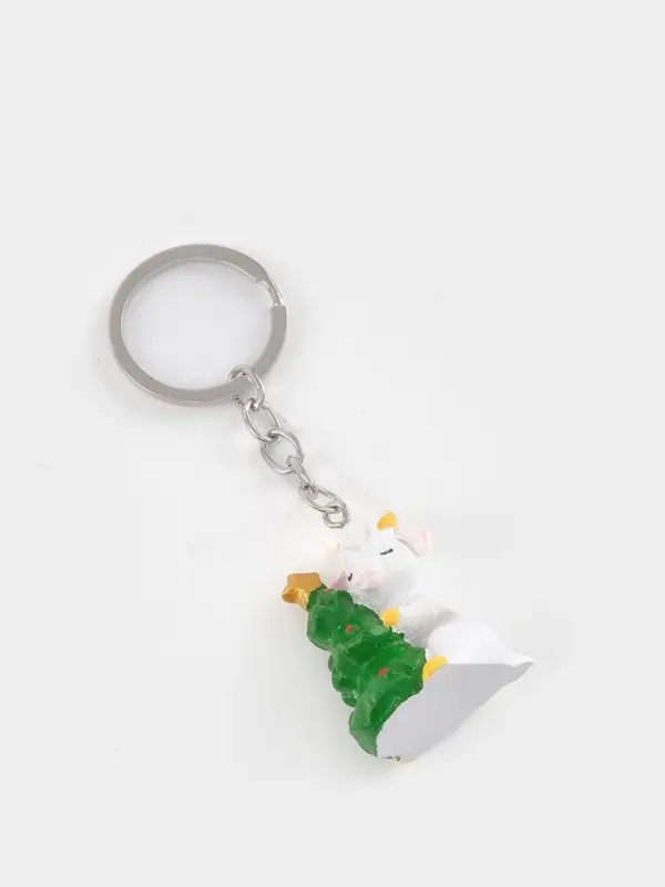 Брелок для ключей &laquo;Козочка у ёлочки&raquo;, 3.5&times;3.5 см
