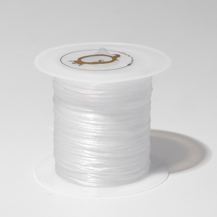 Нить силиконовая (резинка) d=1 мм, L=10 м (прочность 2250 денье), цвет белый Нить силиконовая (резинка) d=1 мм, L=10 м (прочность 2250 денье), цвет белый