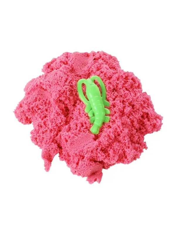 Игрушки в наборе ТМ Игрушки в наборе ТМ "Космический песок" розовый + формочка 150 г. Пакет.