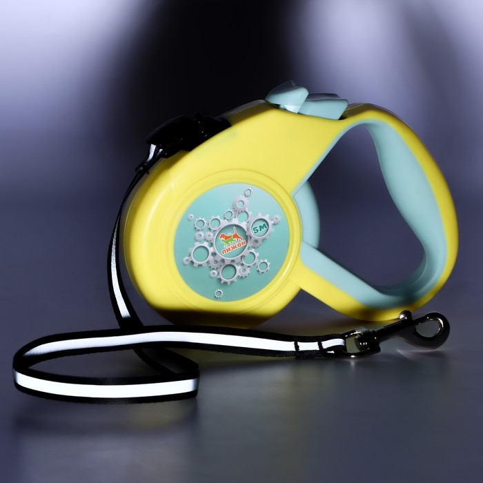 Рулетка  Рулетка "Пижон" с прорезиненной ручкой, 5 м, до 25 кг, трос, жёлто-серая