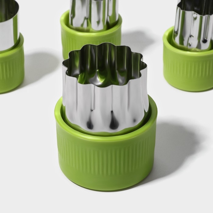 Набор овощерезок Доляна «Вкус», 12 предметов, зелёный Набор овощерезок Доляна «Вкус», 12 предметов, зелёный