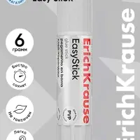 Клей-карандаш, ErichKrause EasyStick, PVP, быстрое склеивание, 6 г