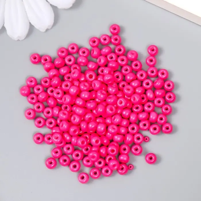 Бисер стекло 6/0  Бисер стекло 6/0 "Кукольный розовый" 15 гр