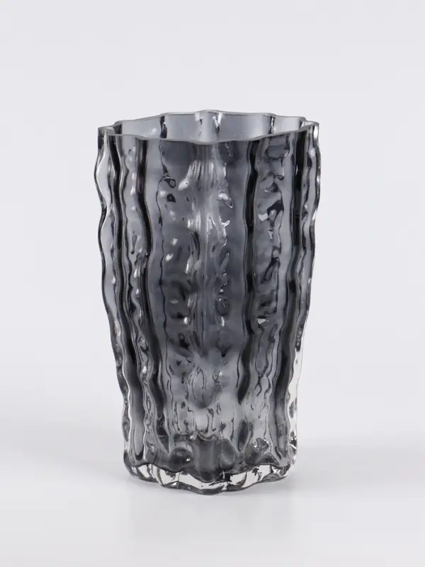 Ваза «Фонс», 24×14.5 см, стекло, чёрная