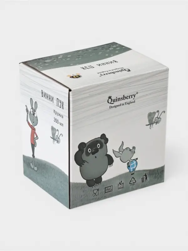 Кружка Quinsberry &laquo;Винни Пух&raquo;, 350 мл, фарфор, белая