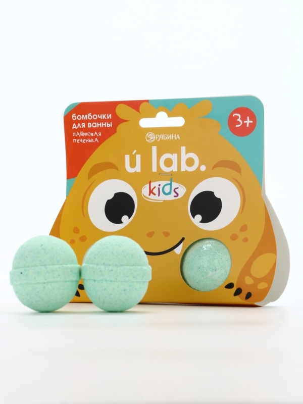 Бомбочки для ванны Бомбочки для ванны "Монстрики", 2 x 40 г, аромат лаймовая печенька