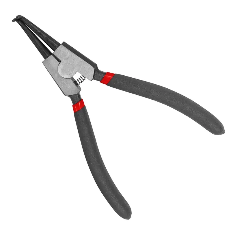 Щипцы для стопорных колец "загнутый разжим" 180 мм AVS CP180-CU