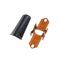 Угол наружный для плинтуса &laquo;Деконика&raquo;, с крепежом, 70 мм, 2 штуки, цвет 007 чёрный