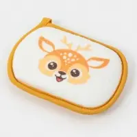 Мочалка для купания "Олененок", 12х8 см, цвет коричневый