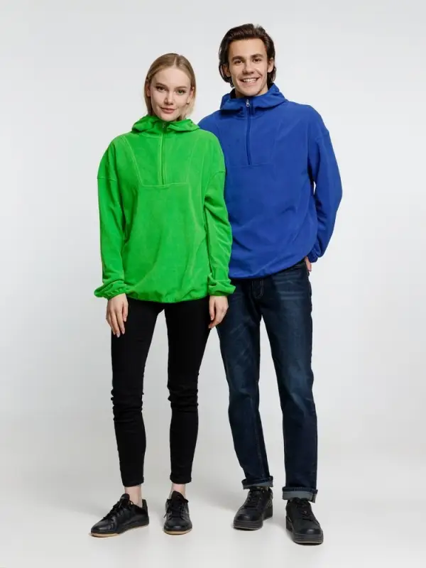 Анорак флисовый унисекс Fliska, ярко-синий, размер XS/S Анорак флисовый унисекс Fliska, ярко-синий, размер XS/S