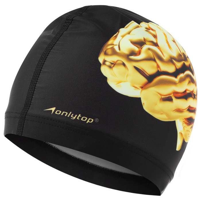 Шапочка для плавания ONLYTOP, тканевая, обхват 54-60 см, цвет чёрный Шапочка для плавания ONLYTOP, тканевая, обхват 54-60 см, цвет чёрный