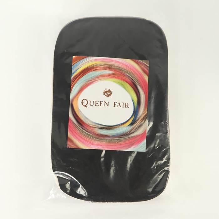 Парик искусственный, с чёлкой, имитация кожи, 60 см, цвет чёрный Парик искусственный, с чёлкой, имитация кожи, 60 см, цвет чёрный