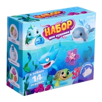 Игровой набор для купания в ванной, 14 игрушек, сетка