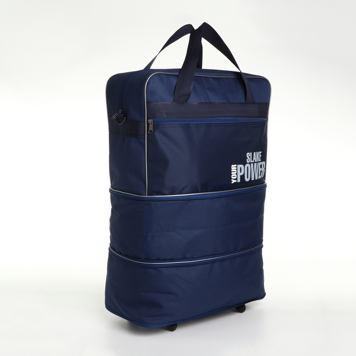 Сумка дорожная 20 Сумка дорожная 20" на колёсах, отдел на молнии, с увеличением, наружный карман, длинный ремень, цвет синий